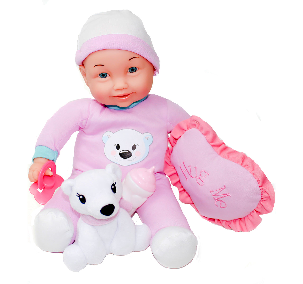 Baby First Born 14'' Doll & Stuffed Animal Doll Set