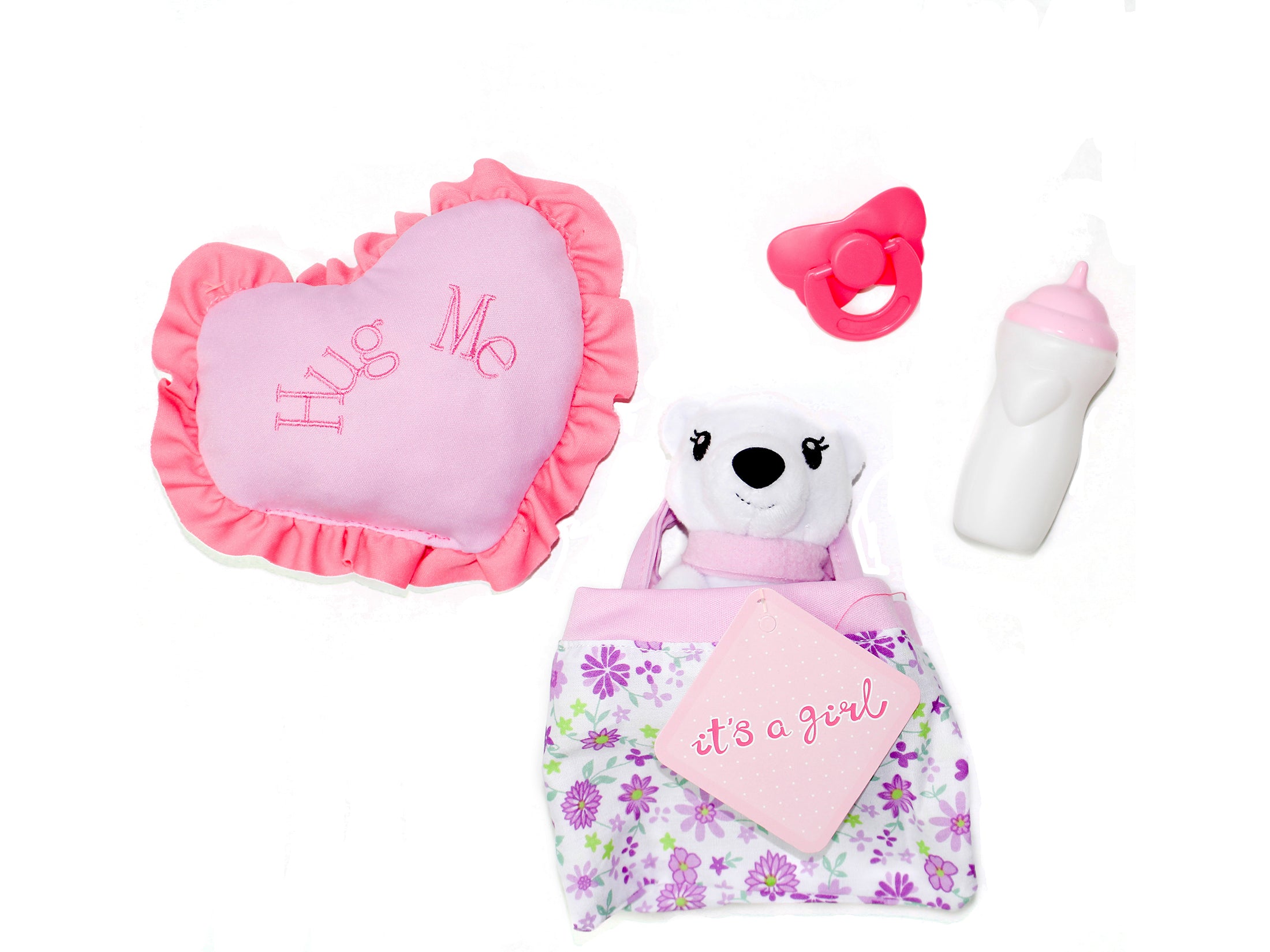 Baby First Born 14'' Doll & Stuffed Animal Doll Set