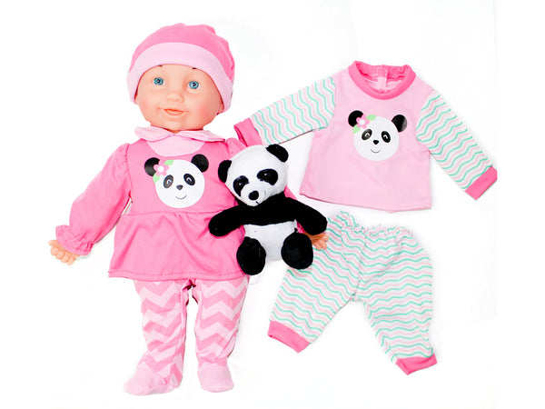 Baby First Born 14'' Doll & Stuffed Animal Doll Set