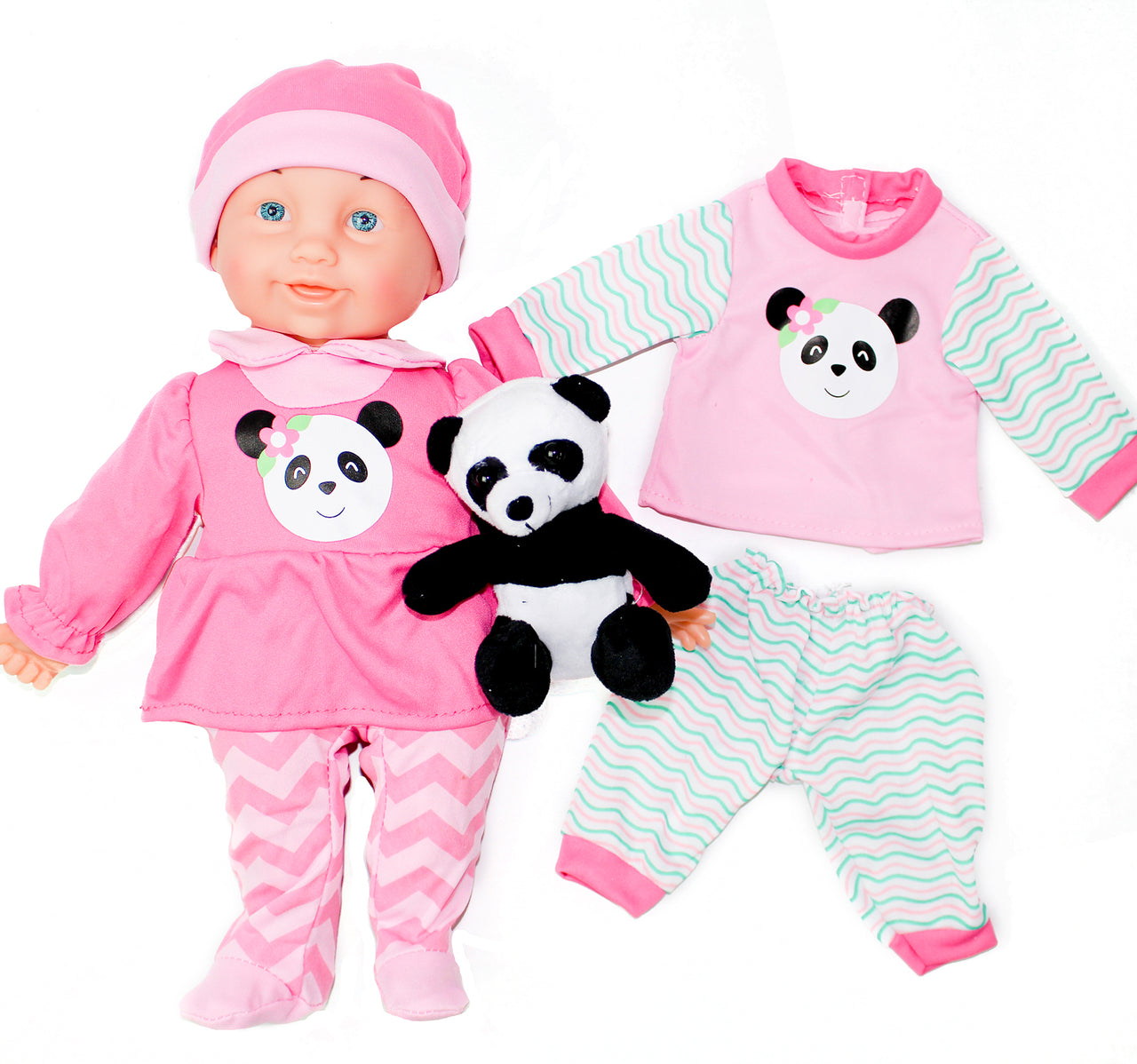 Baby First Born 14'' Doll & Stuffed Animal Doll Set