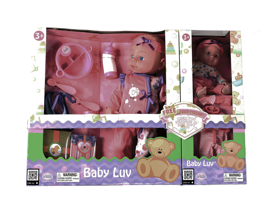 Baby Luv Two Baby Doll & Accessories Doll Set